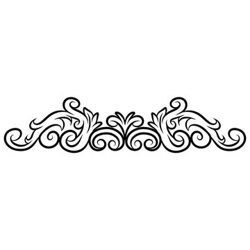 floral element vintage ornament