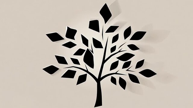 cool tree video with silhouette style