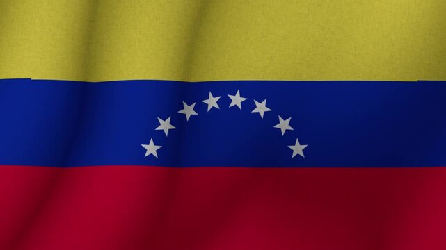 The flag of Bolivarian Republic of Venezuela. The evolving Venezuela flag in 3d format. 1080p HD animation for presentation