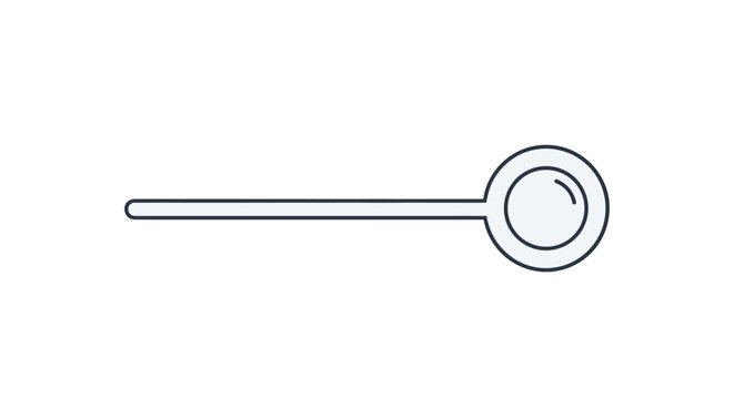 Minimalist line drawing of a simple hair pin or bobby pin used for securing hairstyles in a clean and modern design style.