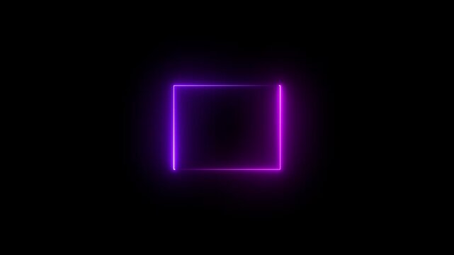 Glowing pink and purple Neon Alphabet Sign with Digital Light Effects 4k animation 