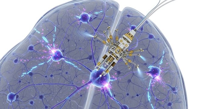 3d render of a microscopic view of a cell with dna structure, scientific illustration, educational and medical theme isolated on transparent background