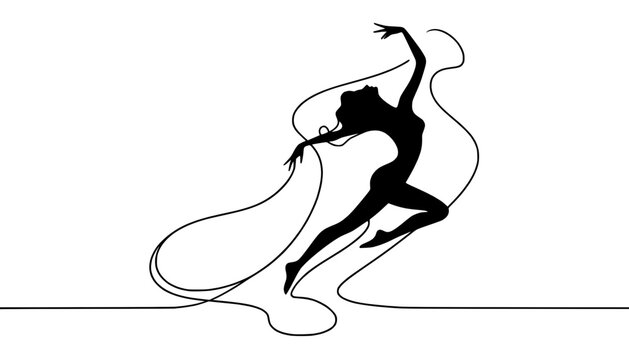 ballet dancer vector illustration