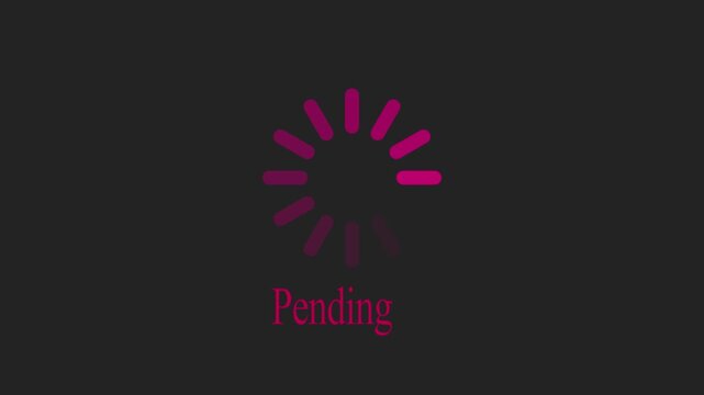 pending orenge color Icon Animation on a black Screen (Chroma Key) Background. Seamless Loop Animation 4k video
