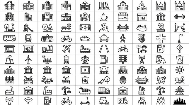 Collection of Ancient Chinese Symbols and Icons.