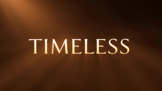 Timeless Text Title with Dramatic Lighting