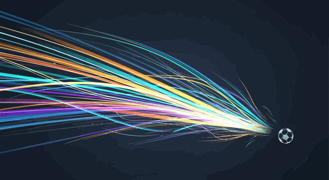 Dynamic Light Trails Emitting from a Small Sphere.