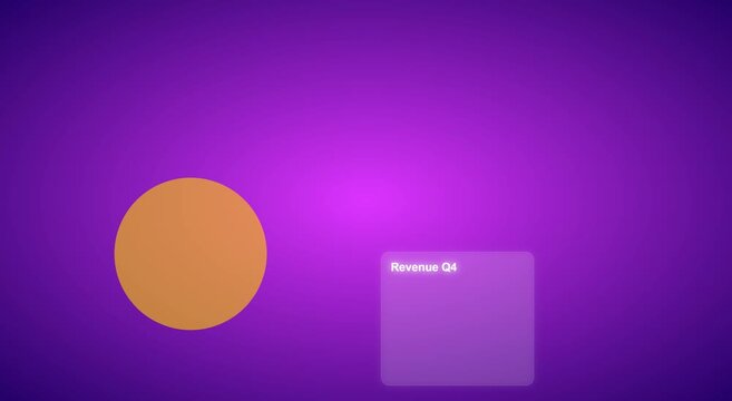 Business revenue q4 growth chart animation with dynamic progress animation