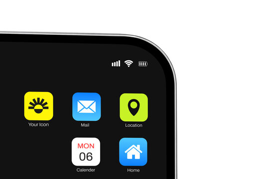 Smartphone App Icon Mockup