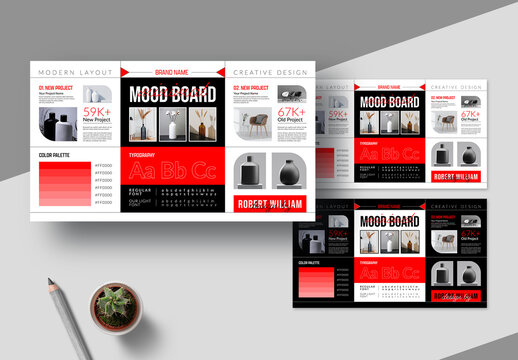 Minimal Mood Board Template Layout