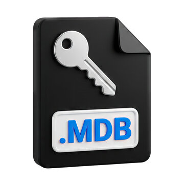 Microsoft Access Database File Icon with Key Symbol