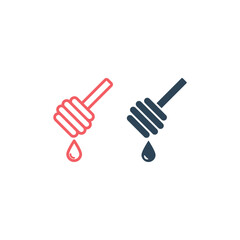 Obraz premium Honeycomb icons set vector logo template.