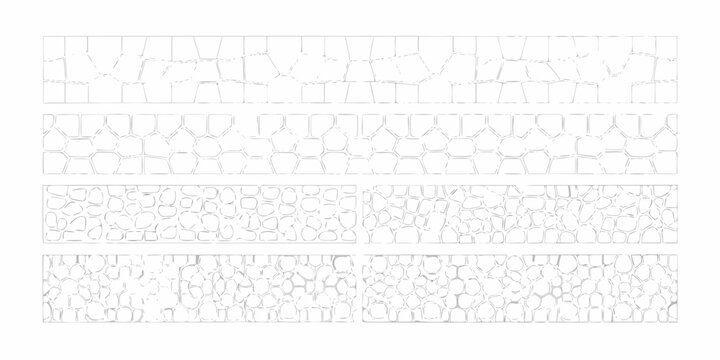 architectural section detail with irregular stone and brick patterns technical line drawing high quality professional