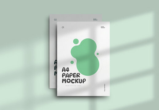 A4 Paper Mockup