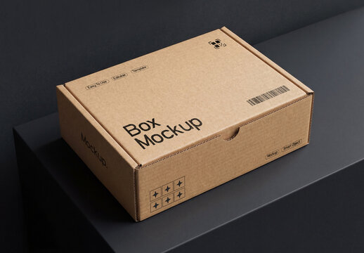 Cardboard Box Mockup
