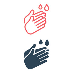 Obraz premium Hand wash icons set vector design trendy