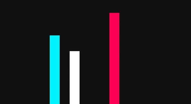 Abstract vertical bars motion background, with dynamic colorful animation
