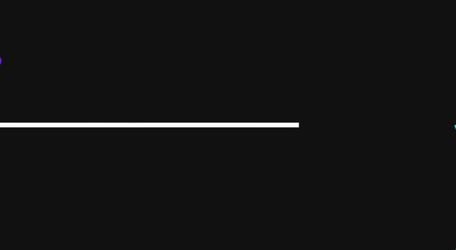 Animated neon arrows moving along a horizontal line motion loop animation