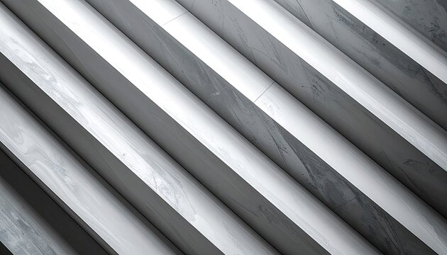 A modern abstract background featuring diagonal grey and white striped patterns with textured and smooth elements.