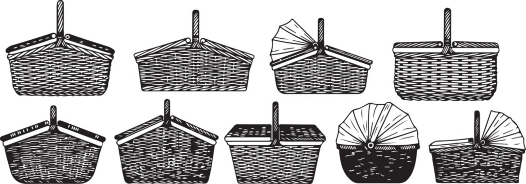 Set of nine 3d mesh sphere objects in neutral colors Vector