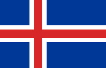 Obraz premium Waving Flag of Iceland