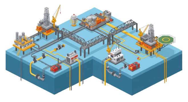 Industrial Oil Rig Platform Systems.