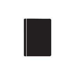 Fototapeta premium book silhouette on white background simple flat design