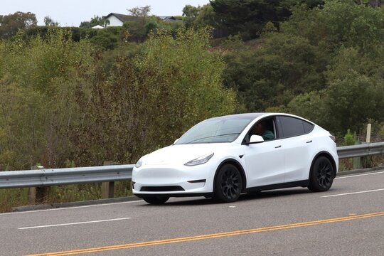 Tesla Model Y Business Commuter EV Driving