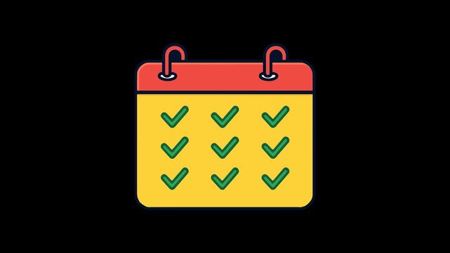 calendar task organize daily planner todo list animation HD 4K