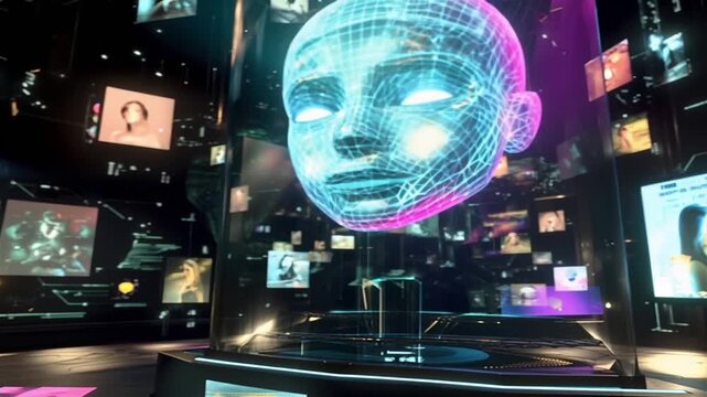 A Premium Tv Commercial Style Futuristic Scene Featuring A Floating Laptop, Electric Car