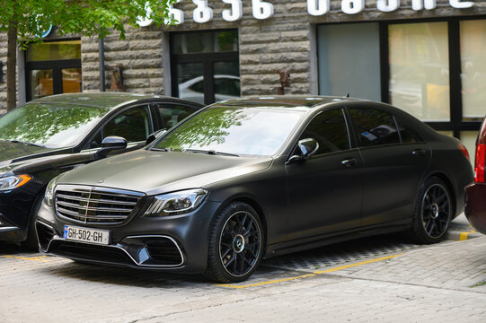  April 27, 2026, Tbilisi, Georgia Mercedes-Benz AMG S 63 in Matte Black Finish Night Black Magno Premium Performance Sedan