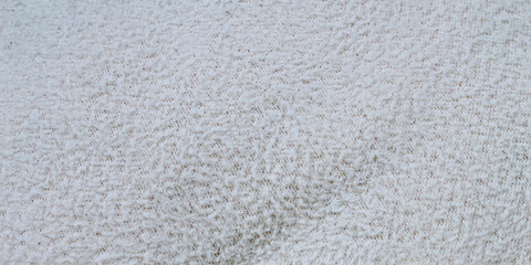 Soft and comfortable white fleece fabric texture © Hendri