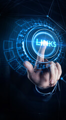 Naklejka premium Internet Links Concept.Business, Technology, Internet and network concept.