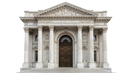 Obraz premium Classical Marble Building Facade with Columns Luxury Ancient Architecture