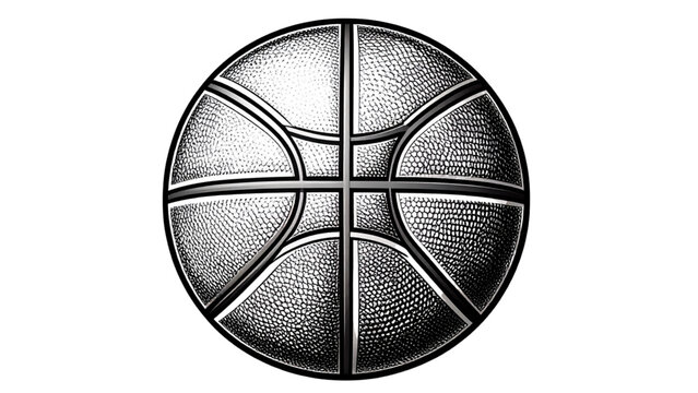 Good icon of a basketball in black outline