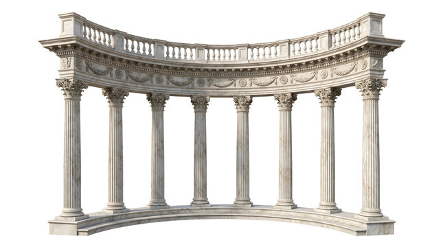 Classical Architecture Semicircle Colonnade for Virtual Studio and Luxury Event Design