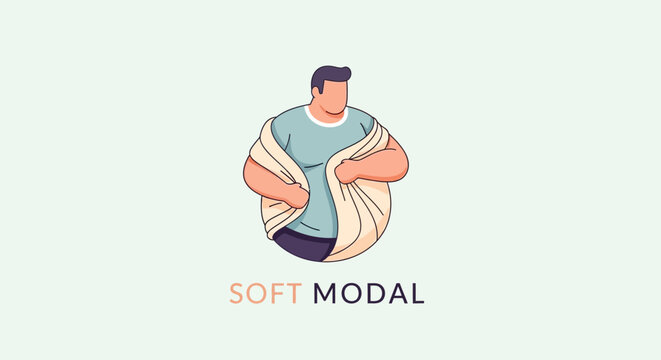 Man enjoying comfort of soft modal fabric wrap