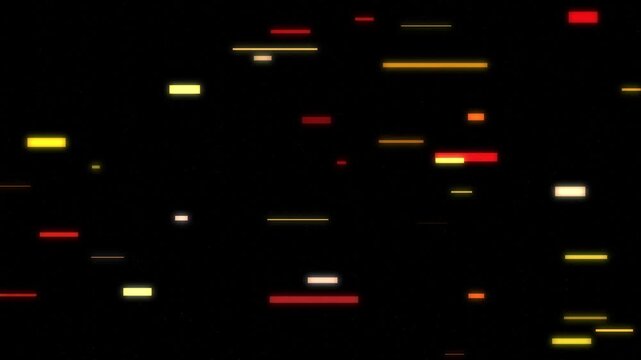 Vibrant abstract digital glitch lines moving and flickering across dark screen with data corruption effect