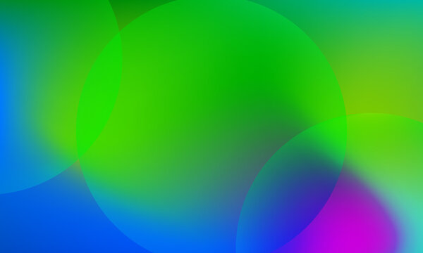 Abstract colorful light bokeh background with vibrant green and blue hues