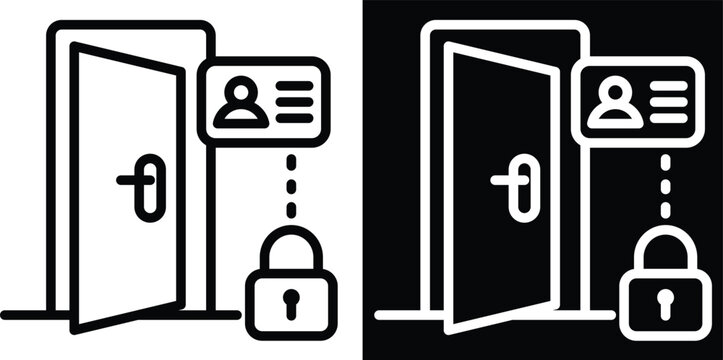 access Two-tone version in black and white background
