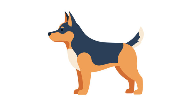 Dog illustration vector image of a canine against a clean white background