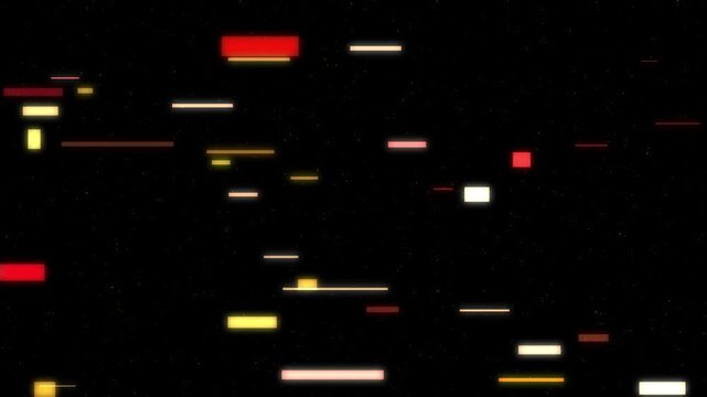 Dynamic technological glitching data motion background featuring colorful horizontal pixel lines moving