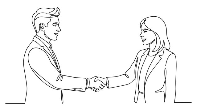 Business people shaking hands in agreement.