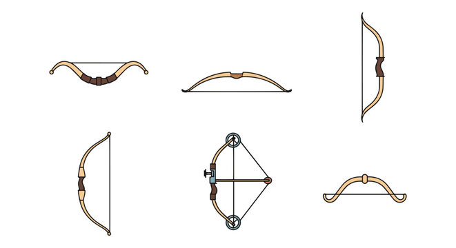 Archery Bow Line art vector creative minimal shapes