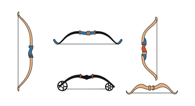 Archery Bow Line art vector clean abstract