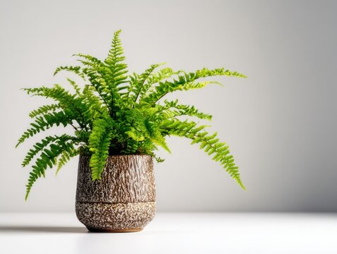 Fern plant in decorative pot