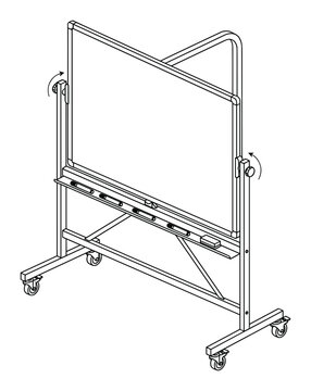 Mobile Dry Erase Whiteboard with Wheels and Tray for Presentations and Education