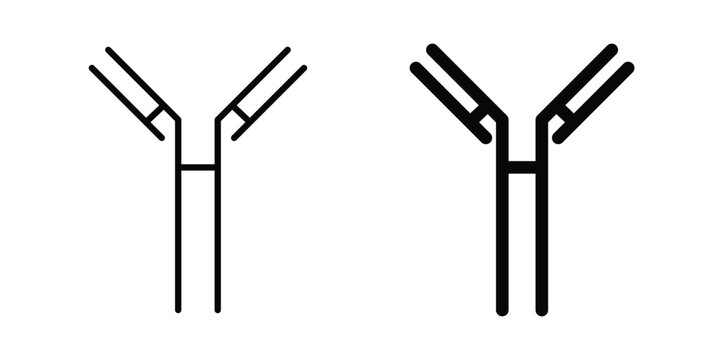 Antibody icon on white background.