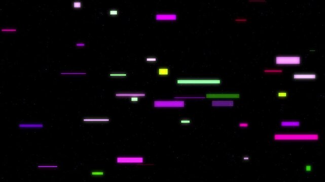 Modern digital glitching data motion graphic background animation with colorful pixel noise