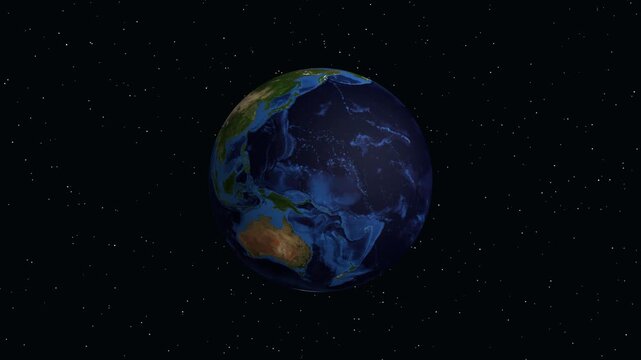 Earth Zoom Animation Focusing on Duisburg Germany with Coordinates
